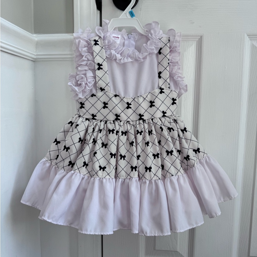 Charming Black and White Baby Girl Dress